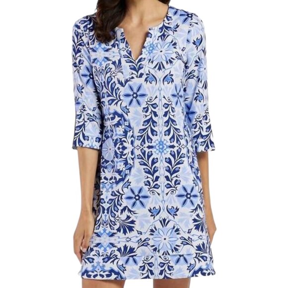 Jude Connally Megan Tunic Dress Womens Size S French Tile Resortwear Nantucket - Picture 1 of 7